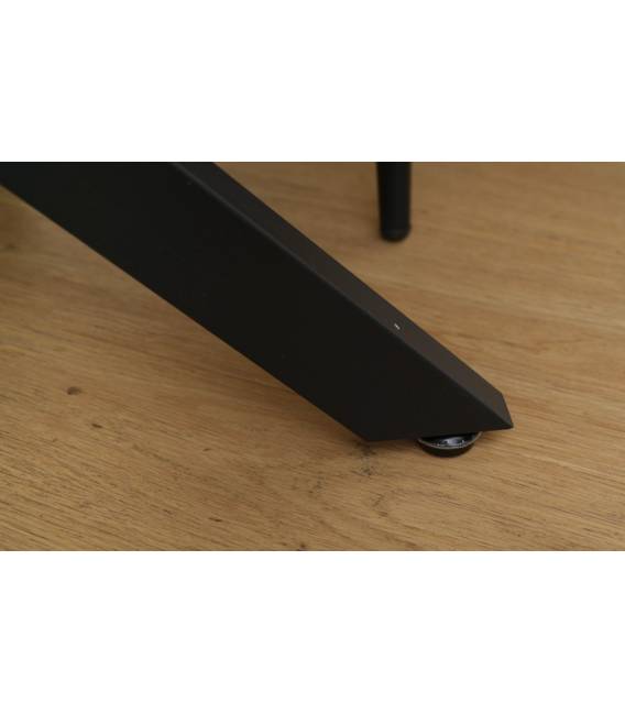 Išskleidžiamas stalas TARU Ø95(125) tamsiai pilkas/ juoda koja