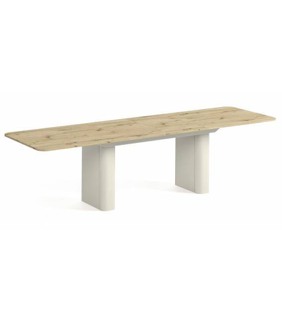 Išskleidžiamas stalas HOMER 200(296)x90 artisan/ smėlio kojos