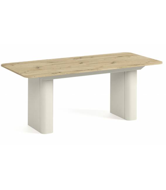 Išskleidžiamas stalas HOMER 200(296)x90 artisan/ smėlio kojos