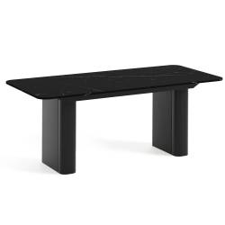 šskleidžiamas stalas HOMER 180(276)x90 san sebastian/ juodos kojos