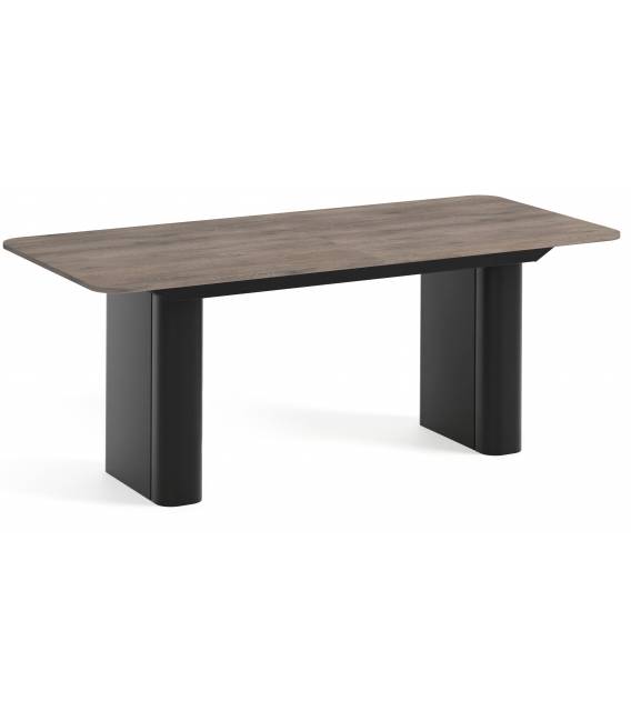 Išskleidžiamas stalas HOMER 180(276)x90 canollo/ juodos kojos