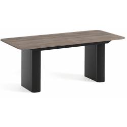 Išskleidžiamas stalas HOMER 180(276)x90 canollo/ juodos kojos