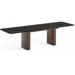 Išskleidžiamas stalas HOMER 180(276)x90 grigia/ rudos kojos