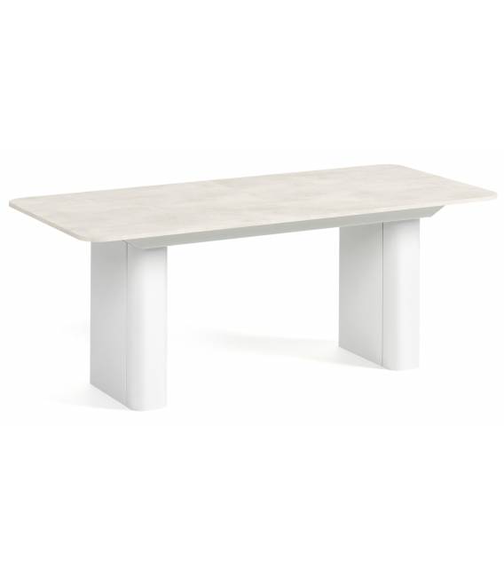 Išskleidžiamas stalas HOMER 200(296)x90 white chromix/ baltos kojos