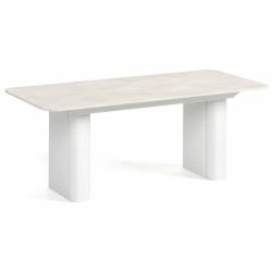 Išskleidžiamas stalas HOMER 180(276)x90 white chromix/ baltos kojos