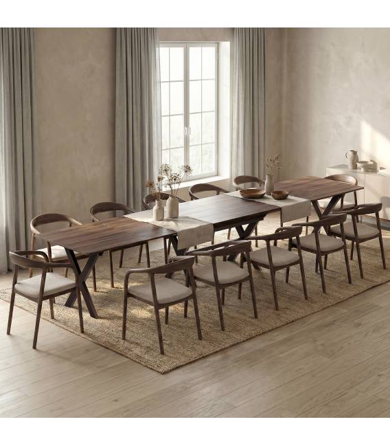 Išskleidžiamas stalas ONIOR 180(480)x100 tobaco/ rudos kojos