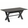Išskleidžiamas stalas ONIOR 180(480)x100 chicago concrete/ juodos kojos