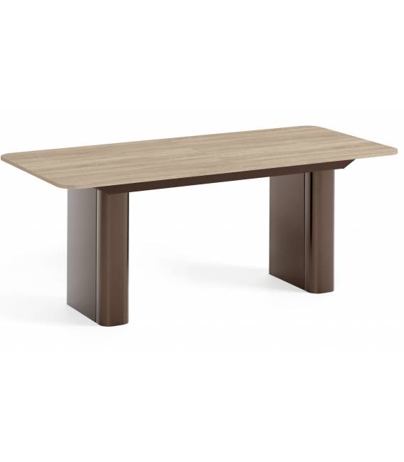 Išskleidžiamas stalas HOMER 200(296)x90 sonoma/ rudos kojos