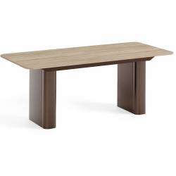 Išskleidžiamas stalas HOMER 180(276)x90 sonoma/ rudos kojos