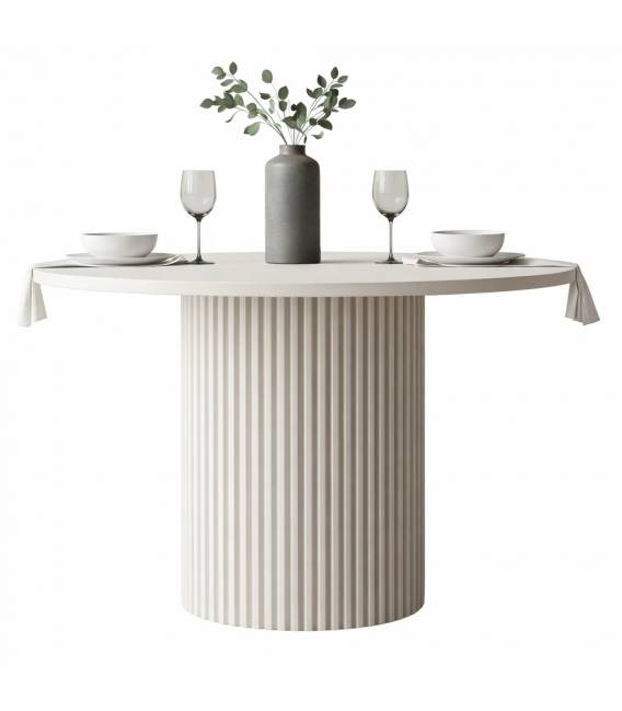 Išskleidžiamas stalas ALEGRE Ø100(140) baltas