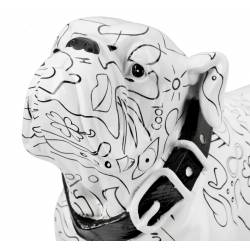 Dekoracija BULLDOG 11x30 balta/juoda