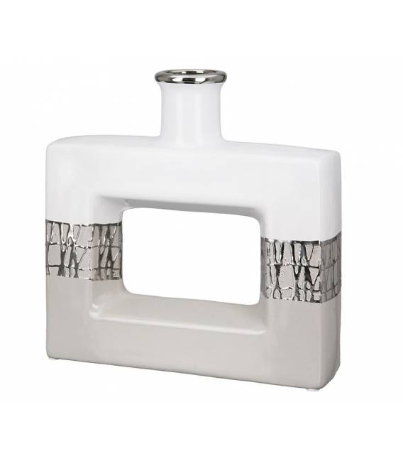 Vaza CABRERA 7x24 balta/pilka