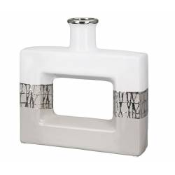 Vaza CABRERA 7x24 balta/pilka