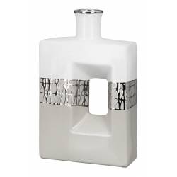 Vaza CABRERA 7x18 balta/pilka