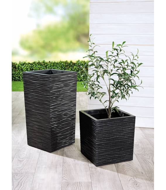 Vazonas SERENITY 34x34 juodas