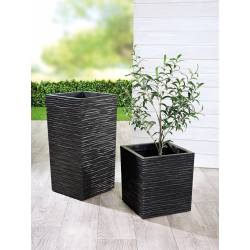 Vazonas SERENITY 34x34 juodas