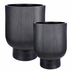 Vazonų komplektas LINEA Ø30/Ø40 juodas (2vnt.)