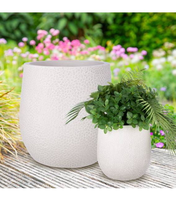 Vazonų komplektas PARDO Ø32/Ø44 baltas (2vnt.)