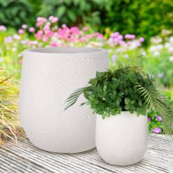 Vazonų komplektas PARDO Ø32/Ø44 baltas (2vnt.)