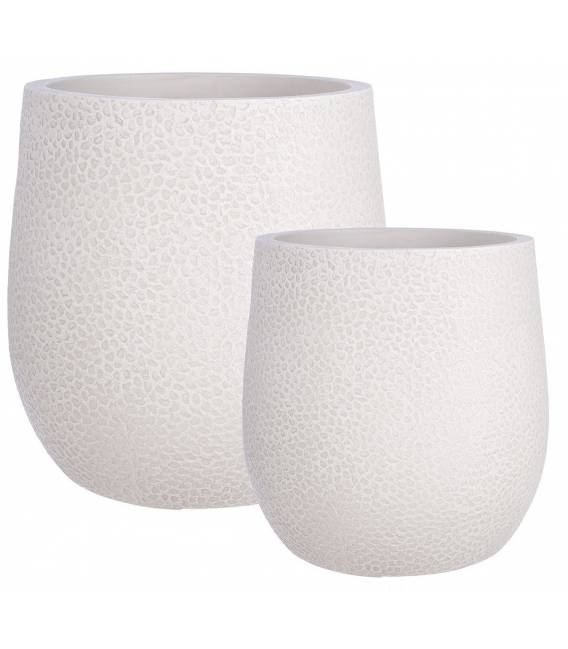 Vazonų komplektas PARDO Ø32/Ø44 baltas (2vnt.)