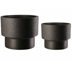 Vazonų komplektas PARDO Ø24/Ø30 juodas (2vnt.)