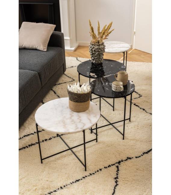 Šoninis staliukas 109848 Ø52 baltas