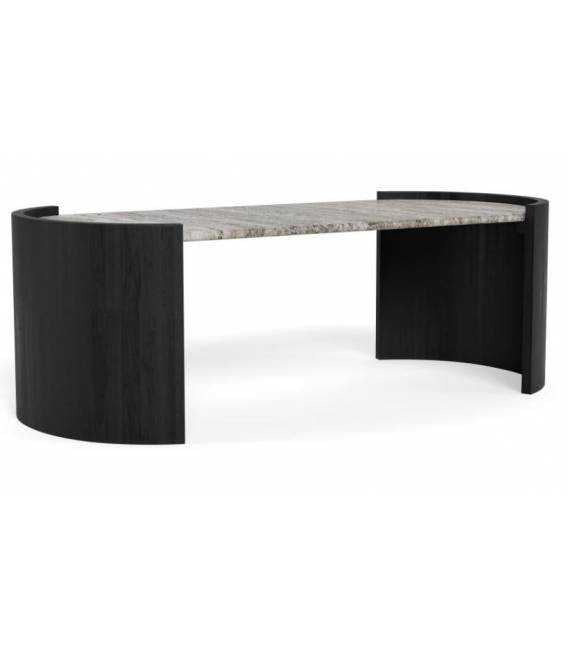 Kavos staliukas 25396 125x60 pilkas/juodas