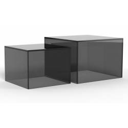 Kavos staliukų komplektas 12673 50x50/40x40 juodas (2vnt.)