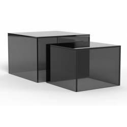 Kavos staliukų komplektas 12673 50x50/40x40 juodas (2vnt.)