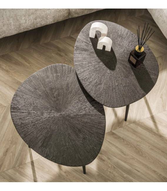 Kavos staliukų komplektas RAY 61x76 rudas (2vnt.)