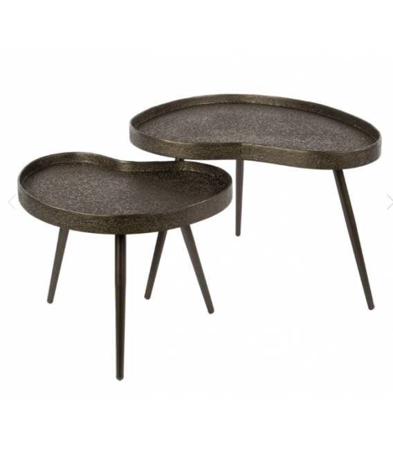 Kavos staliukų komplektas CONTOUR 60x50/60x80 rudas (2vnt.)